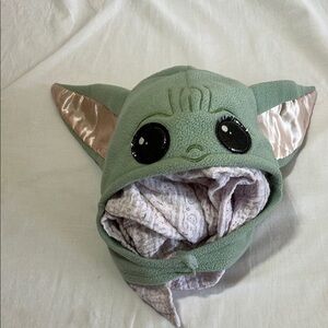 Green Baby Yoda Hooded fleece hat